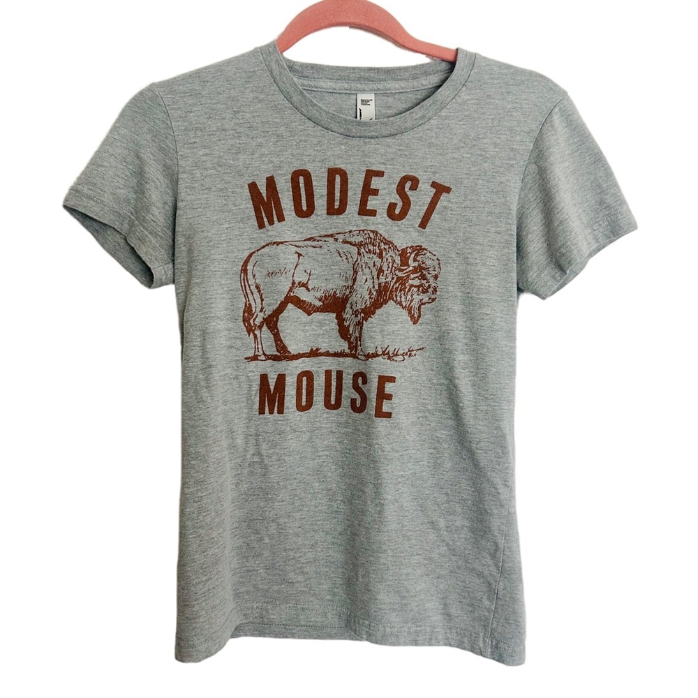 🐭 Modest Mouse 🐭 Grey Short Sleeve Band Graphic Tee